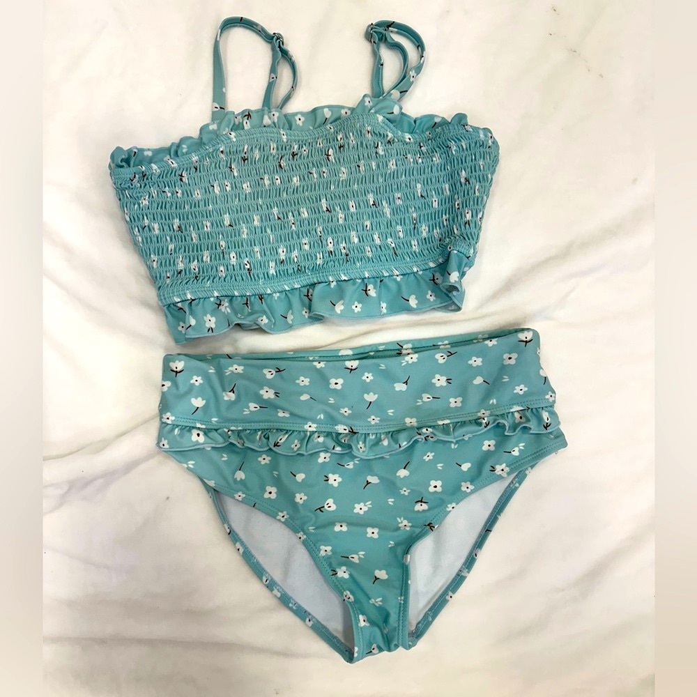 Floral Smocked Bikini Set